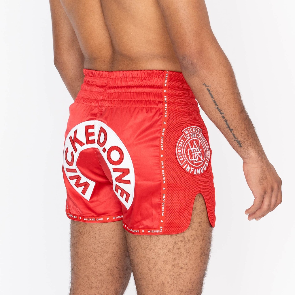 Wicked One Muay Thai Shorts Herd, Rot 4