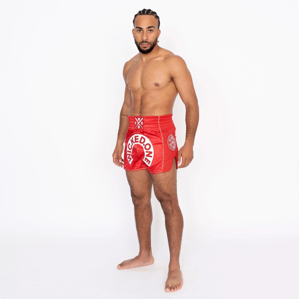 Wicked One Muay Thai Shorts Herd, Rot 5