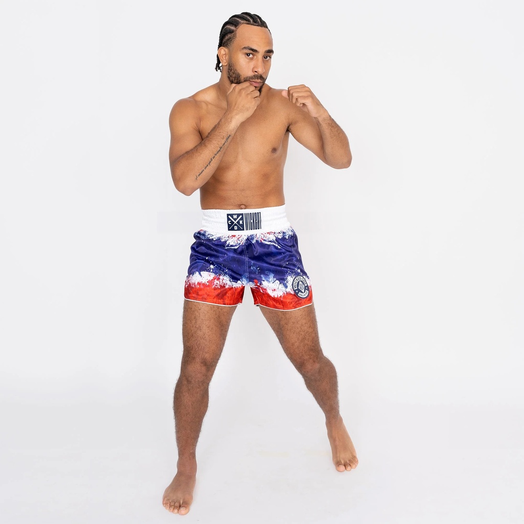 Wicked One Muay Thai Shorts Thai Flag, Blau-Weiß-Rot 4