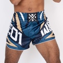 Wicked One Muay Thai Shorts District, Blau-Gold 2