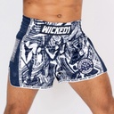 Wicked One Muay Thai Shorts Havoc, Blau-Weiß