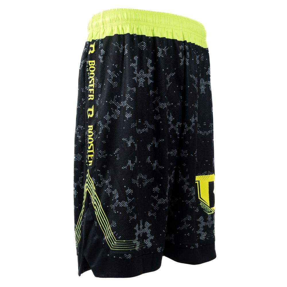 Booster Fight Shorts Urban Long Style, Schwarz-Gelb 3