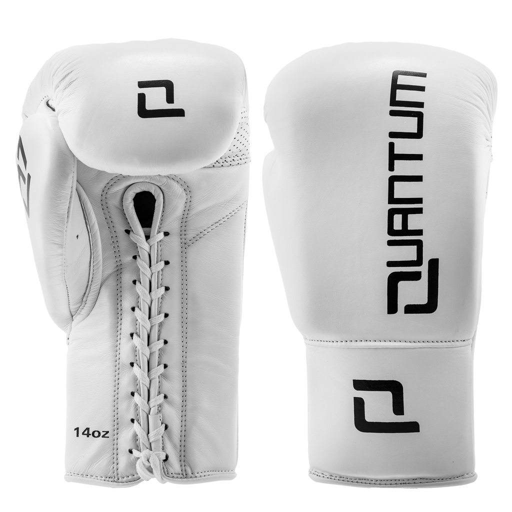 Quantum Boxhandschuhe Q7 Sparring mit Schnürung, Weiß