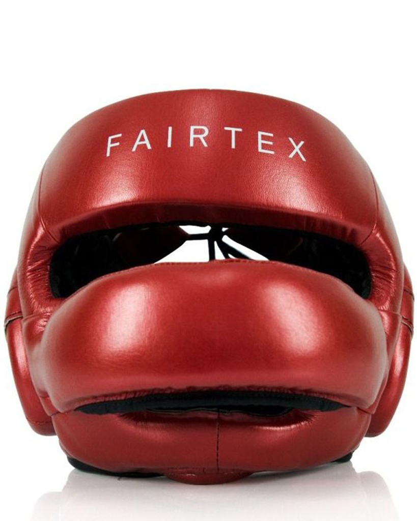 Fairtex Kopfschutz HG17 Pro Sparring Matallic, Rot 2