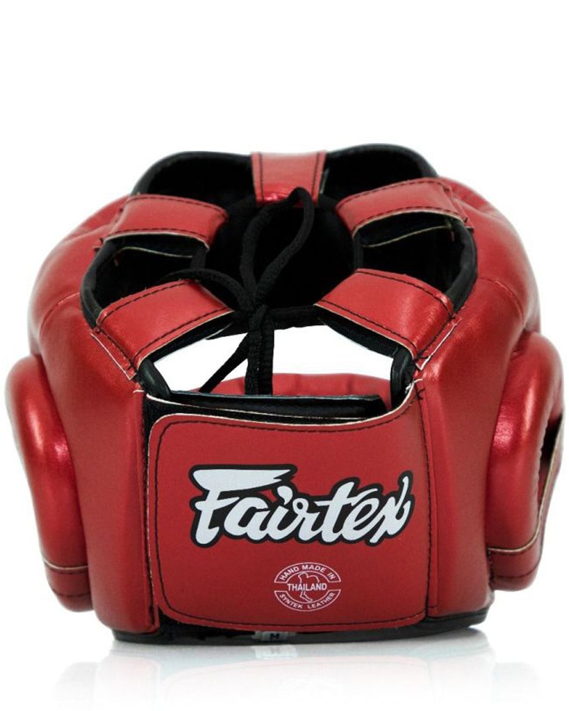 Fairtex Kopfschutz HG17 Pro Sparring Matallic, Rot 4