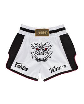 Fairtex Muay Thai Shorts BS1712 Varnon, Weiß 3