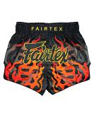 Fairtex Muay Thai Shorts BS1921 Volcano, Schwarz-Rot 6