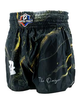 Fairtex Muay Thai Shorts Origin Black, Schwarz 2