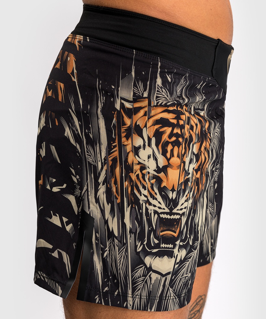 Venum Fight Shorts Tiger, Schwarz-Orange 4