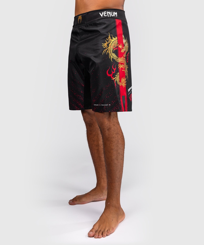 Venum Fight Shorts Tekken 8 Marshall Law, Schwarz-Rot-Gold