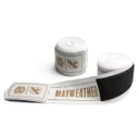 Hayabusa Boxbandagen Mayweather Stretch 4,5m Halbelastisch, Weiß-Gold 3