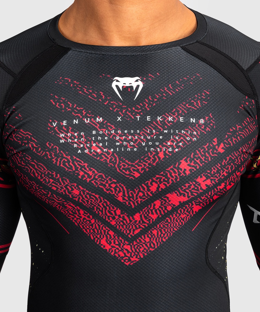 Venum Rash Guard X Tekken 8 Marshall Low, Schwarz-Rot 7