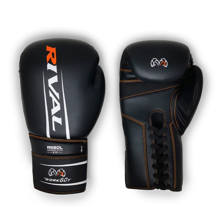 Rival Boxhandschuhe RS60 2.0 Workout mit Schnürung, Schwarz 2