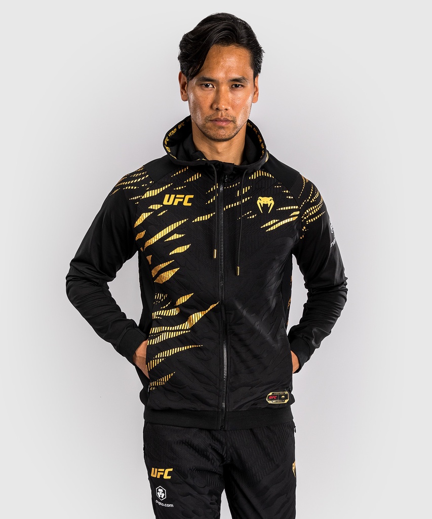 Venum Zip Hoodie UFC Fusion Authentic Fight Night Champion, Schwarz-Gold 3