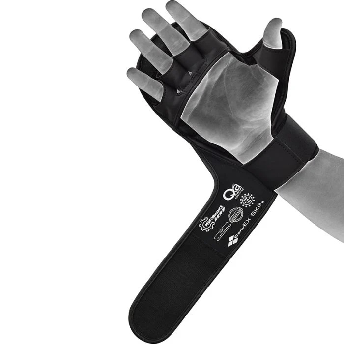 RDX MMA Handschuhe Sparring Aura Plus T17, Schwarz 4
