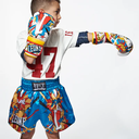Leone Muay Thai Shorts Hero Kids, Blau