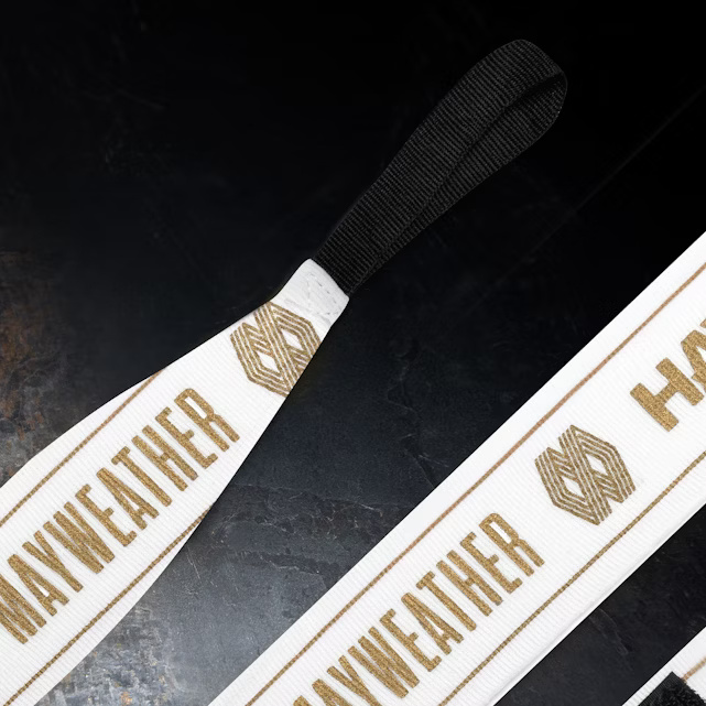 Hayabusa Boxbandagen Mayweather Stretch 4,5m Halbelastisch, Weiß-Gold