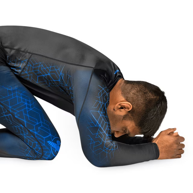 Hayabusa Rash Guard Geo, Schwarz-Blau