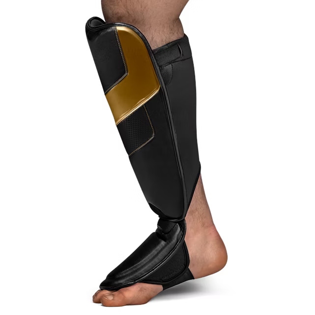 Hayabusa Schienbeinschoner T3 Full Back, Schwarz-Gold