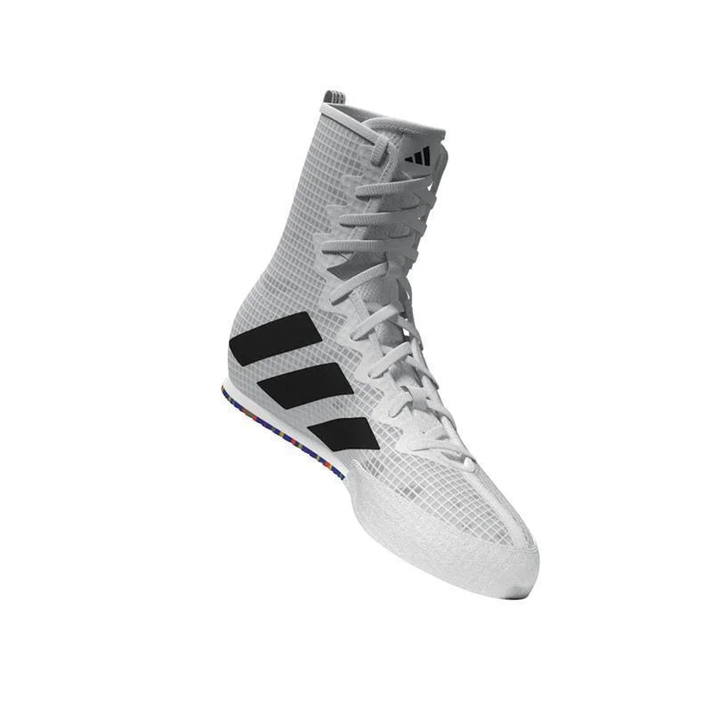 adidas Boxschuhe Box Hog 4 Bunte Sohle, Weiß