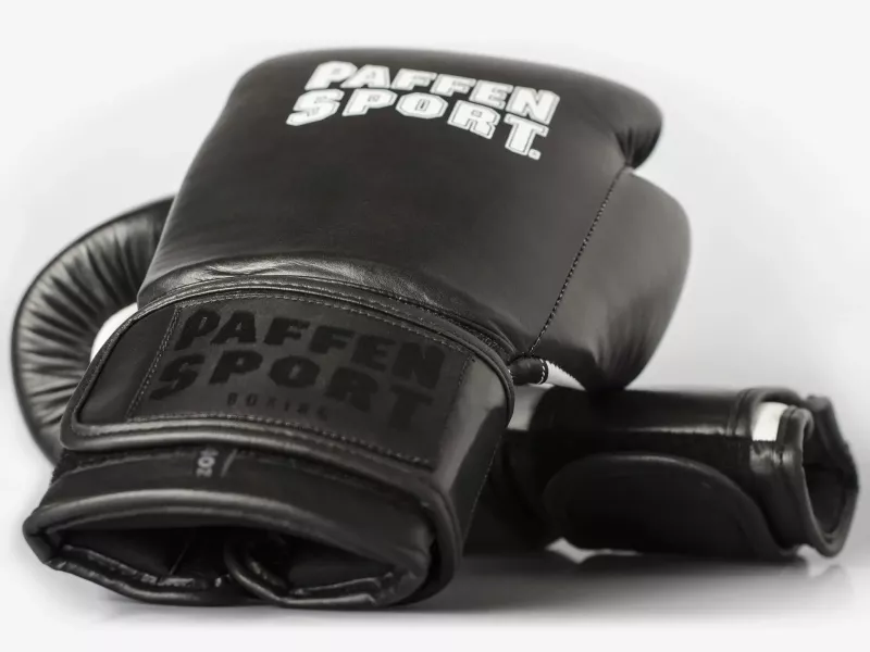 Paffen Sport Boxhandschuhe Pro Klett, Schwarz