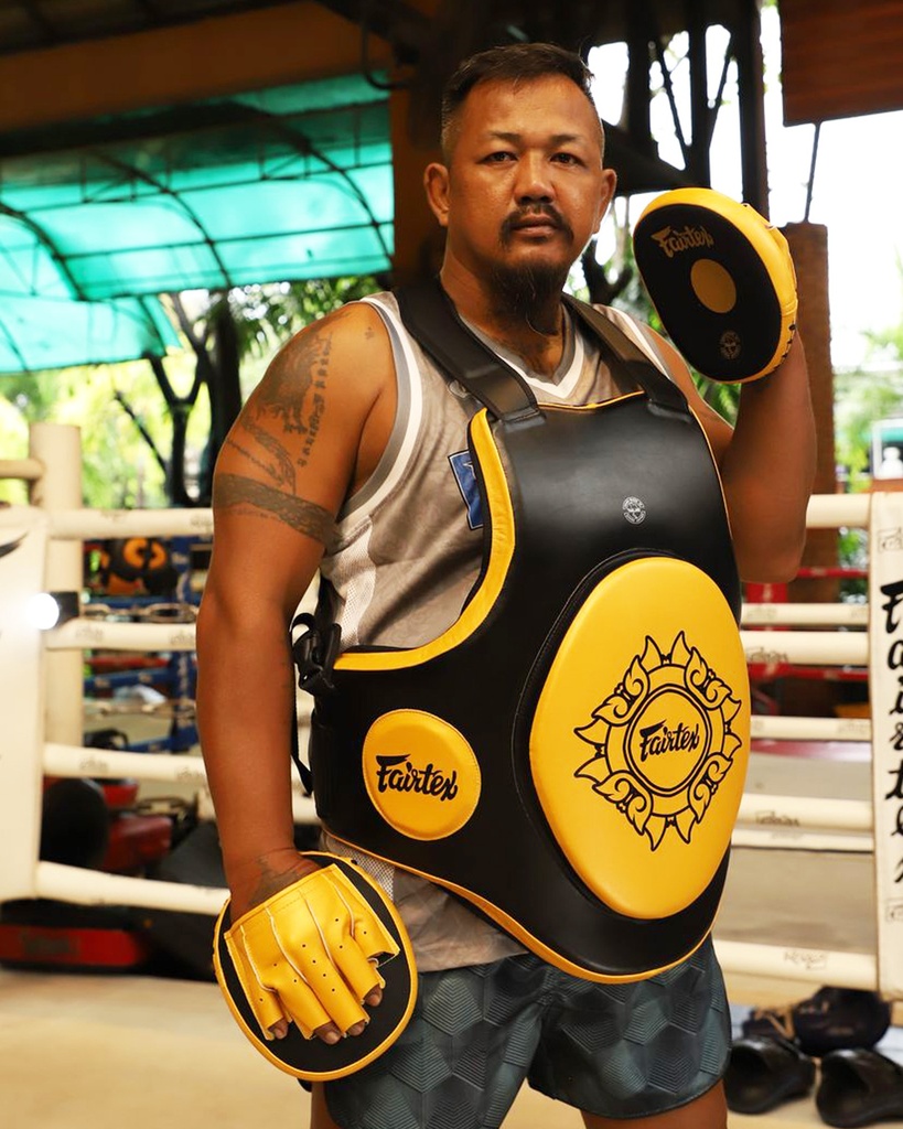 Fairtex Body Protector TV2, Schwarz-Gold