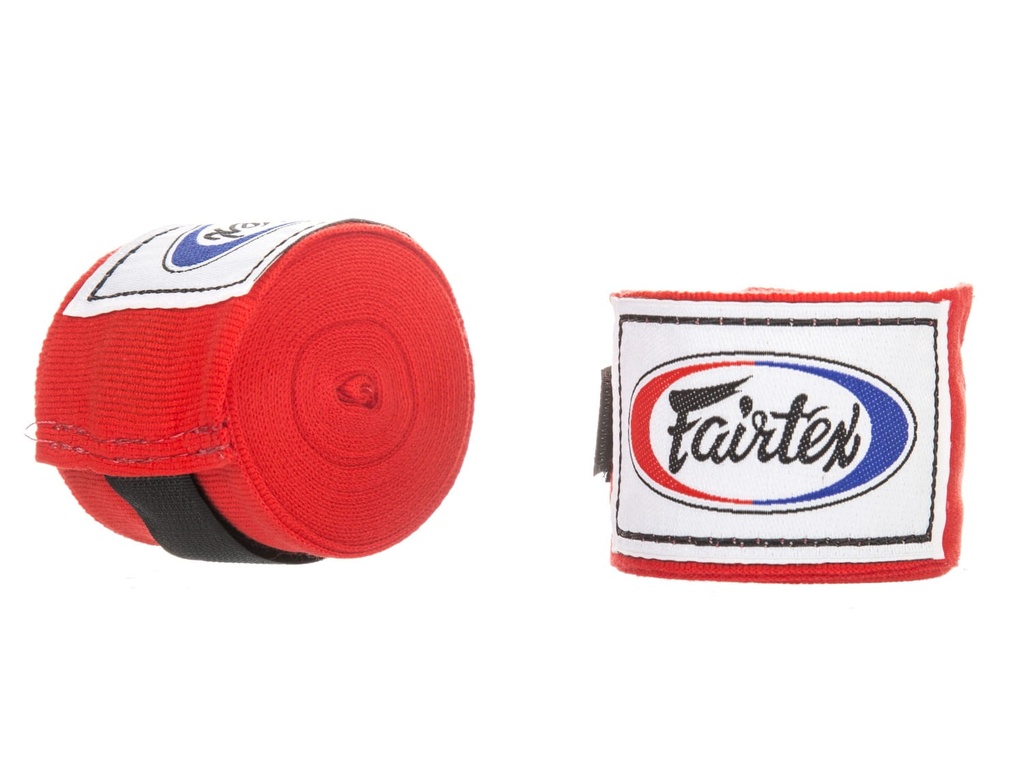 Fairtex Boxbandagen 4,5m Halbelastisch, Rot