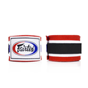 Fairtex Boxbandagen 4,5m Halbelastisch, Rot-Weiss-Blau