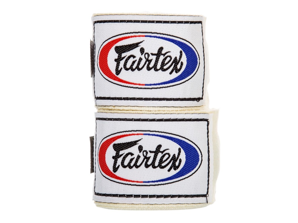Fairtex Boxbandagen 4,5m Halbelastisch, Weiß