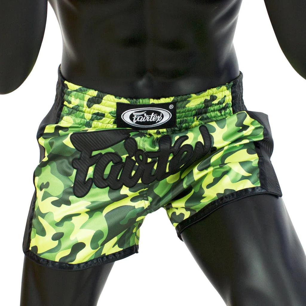 Fairtex Muay Thai Shorts BS1710, Camo-Grün