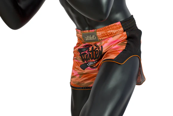 Fairtex Muay Thai Shorts BS1711, Camo-Orange