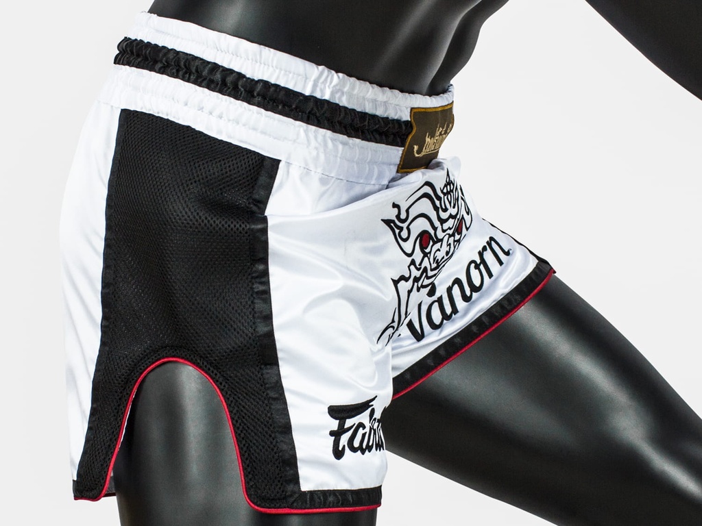 Fairtex Muay Thai Shorts BS1712 Varnon, Weiß