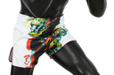 Fairtex Muay Thai Shorts BS1909 Satoru, Silber-Schwarz-Rot