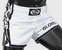 Fairtex Muay Thai Shorts Glory BSG3, Weiß-Schwarz