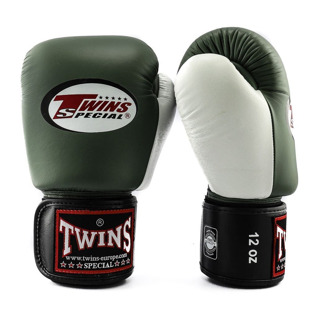 Twins Boxhandschuhe BGVL-3, Dunkelgrün-Weiß