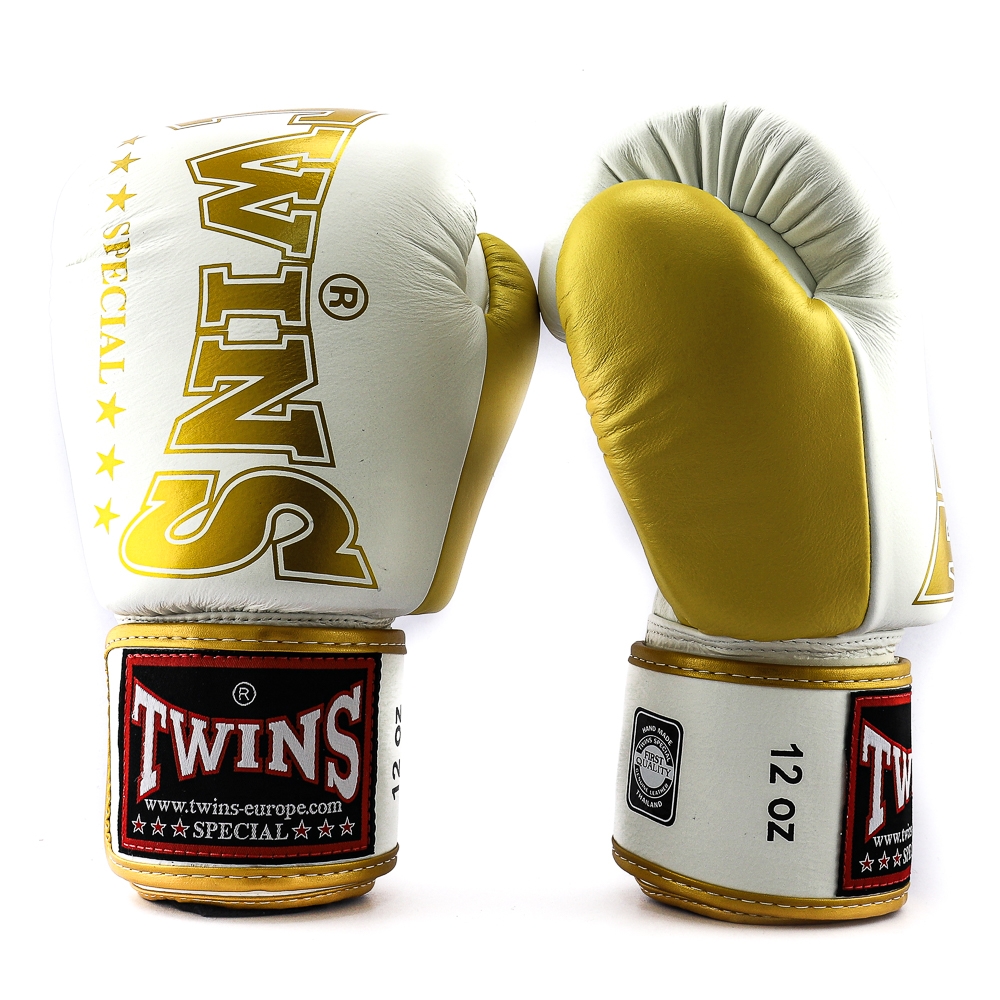 Twins Boxhandschuhe BGVL-8, Weiß-Gold