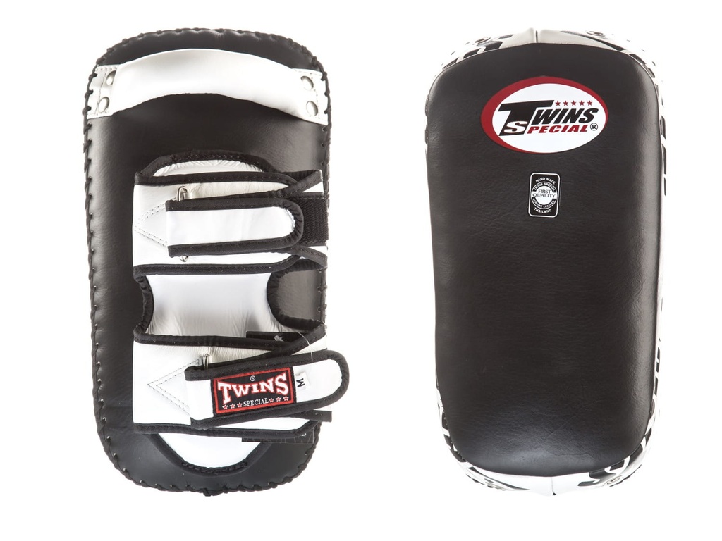Twins Thai Pads Curved KPL-12, Schwarz-Weiss