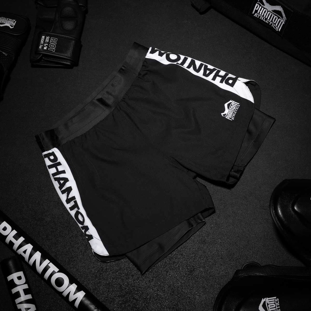 Phantom Fight Shorts Fusion 2in1 Apex, Schwarz