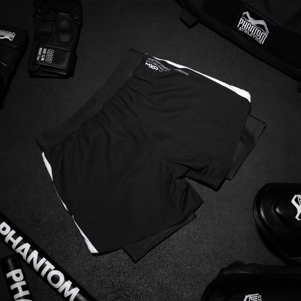 Phantom Fight Shorts Fusion 2in1 Apex, Schwarz