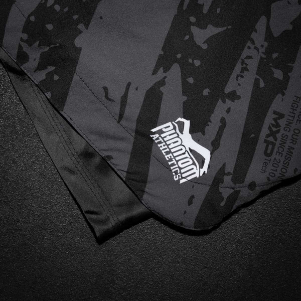 Phantom Fight Shorts Fusion 2in1 Camo Tiger, Schwarz-Grau