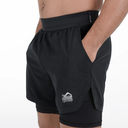 Phantom Fight Shorts Laser-X 2in1, Schwarz