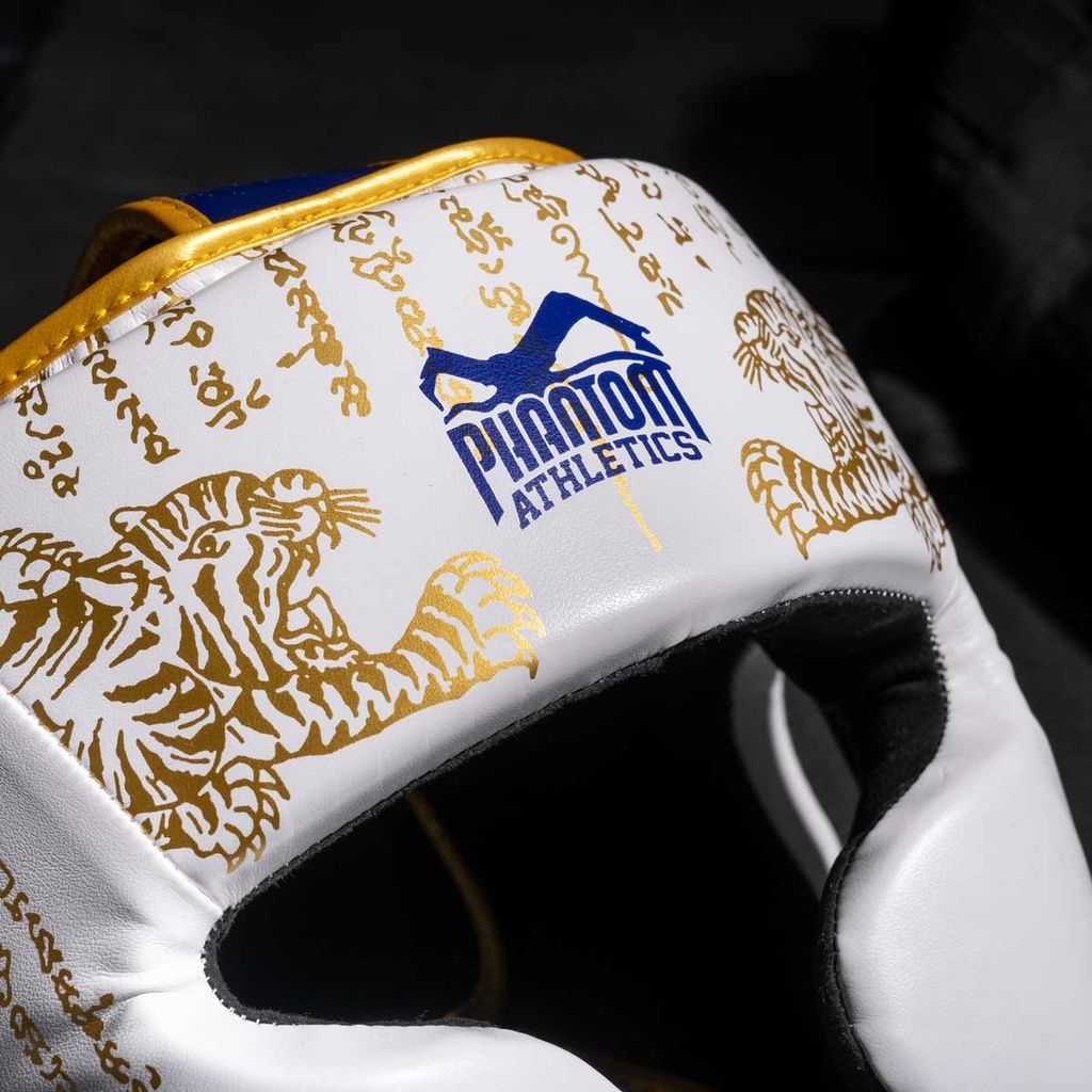 Phantom Kopfschutz Muay Thai LE, Weiß-Gold