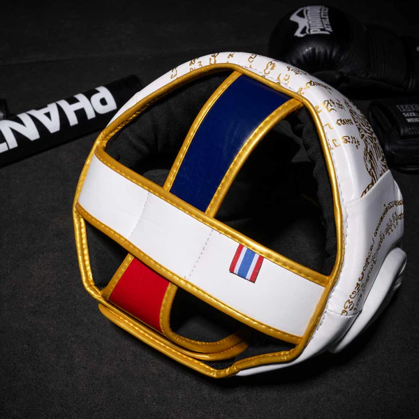 Phantom Kopfschutz Muay Thai LE, Weiß-Gold