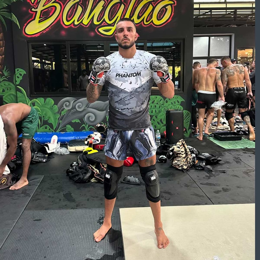 Phantom MMA Handschuhe Sparring Muay Thai LE, Schwarz-Silber