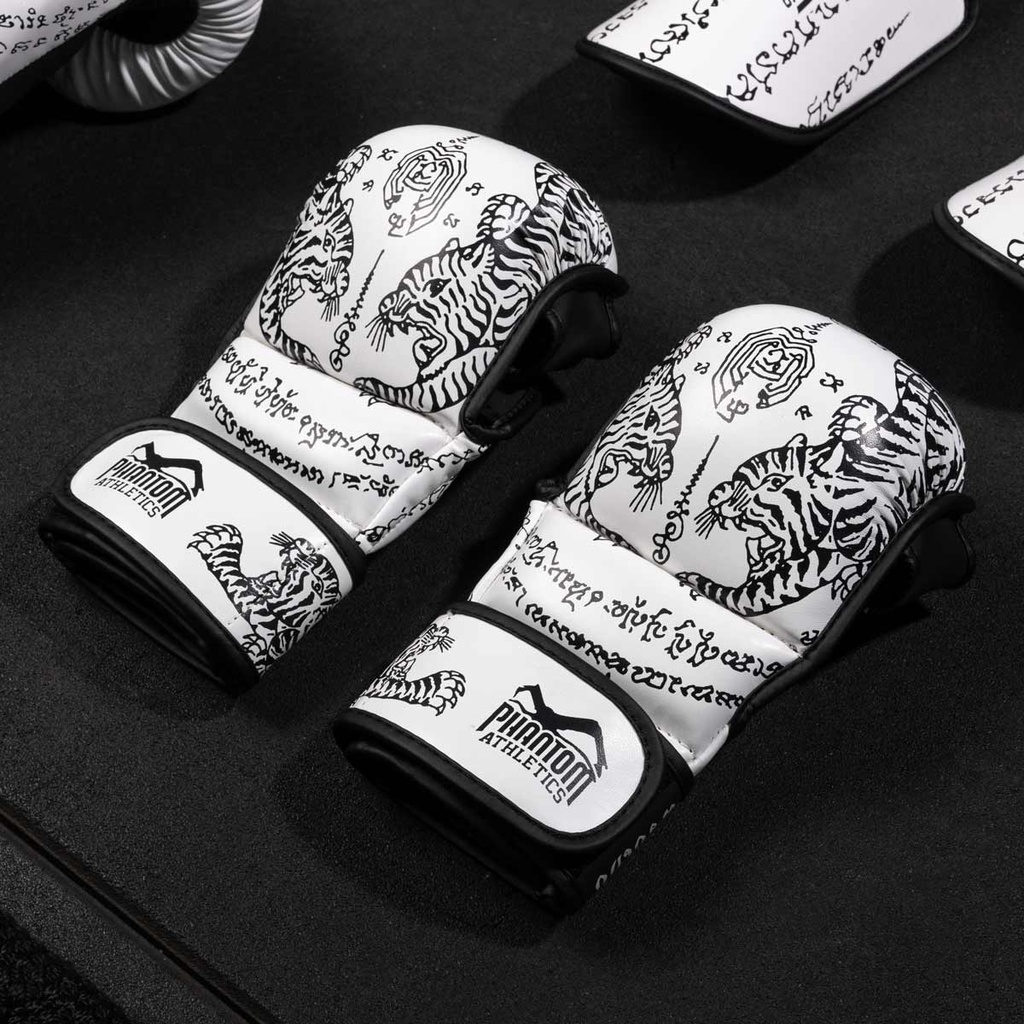 Phantom MMA Handschuhe Sparring Muay Thai LE, Weiß-Silber