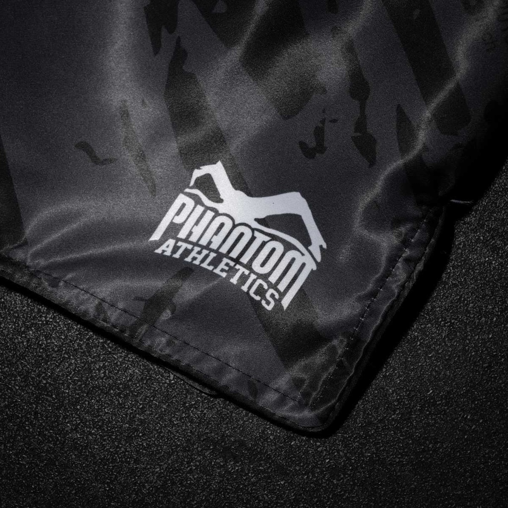 Phantom Muay Thai Shorts Camo Tiger, Schwarz-Grau