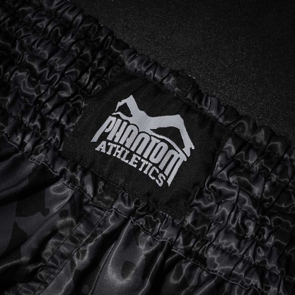 Phantom Muay Thai Shorts Camo Tiger, Schwarz-Grau