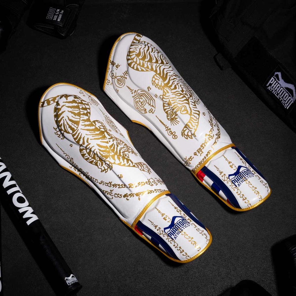 Phantom Schienbeinschoner Muay Thai LE, Weiß