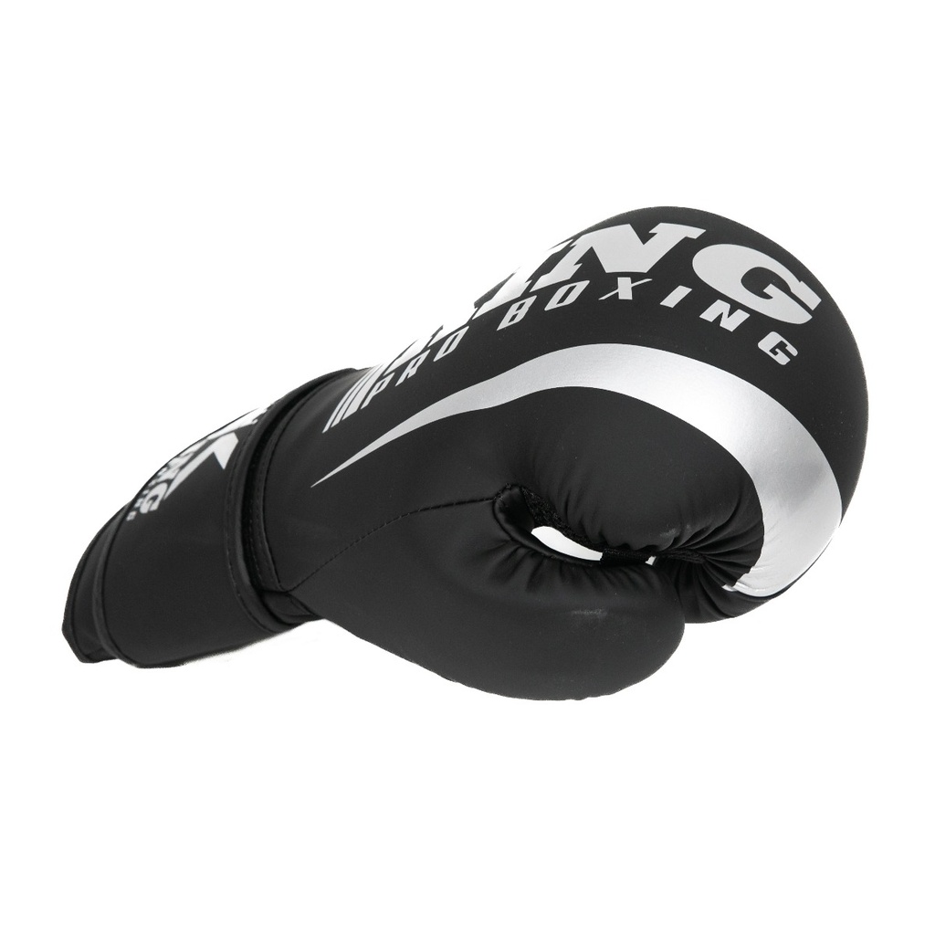 King Pro Boxing Boxhandschuhe Revo, Schwarz-Silber