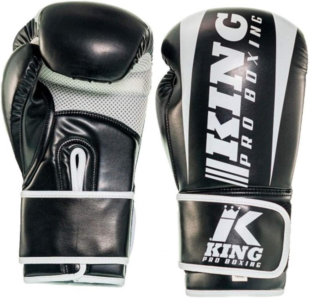 King Pro Boxing Boxhandschuhe Revo, Schwarz-Weiß